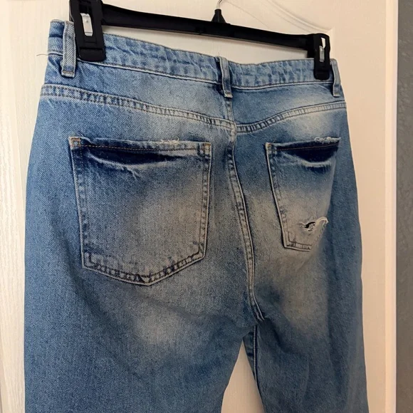 Free People Pearl Bejeweled Straight leg distressed jeans, 29 - Picture 5 of 14